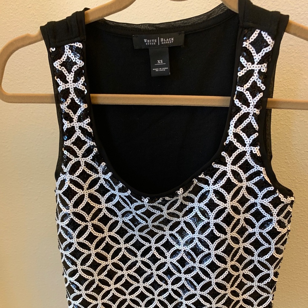WHBM sequin top